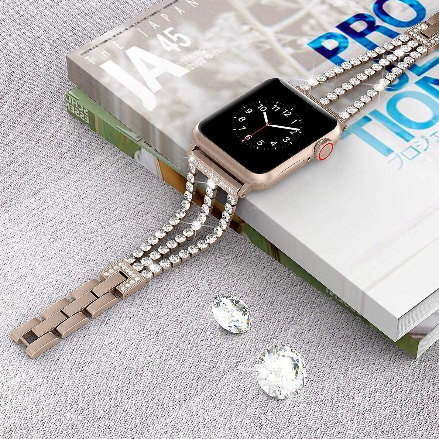 Diamond Apple Watch Band - arleathercraft