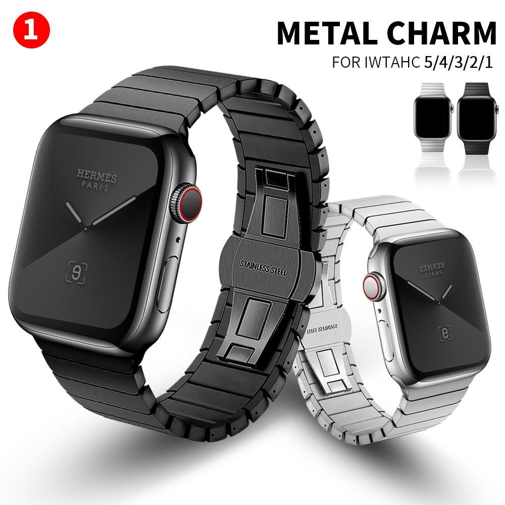 Stainless Steel Apple Watch Strap - arleathercraft