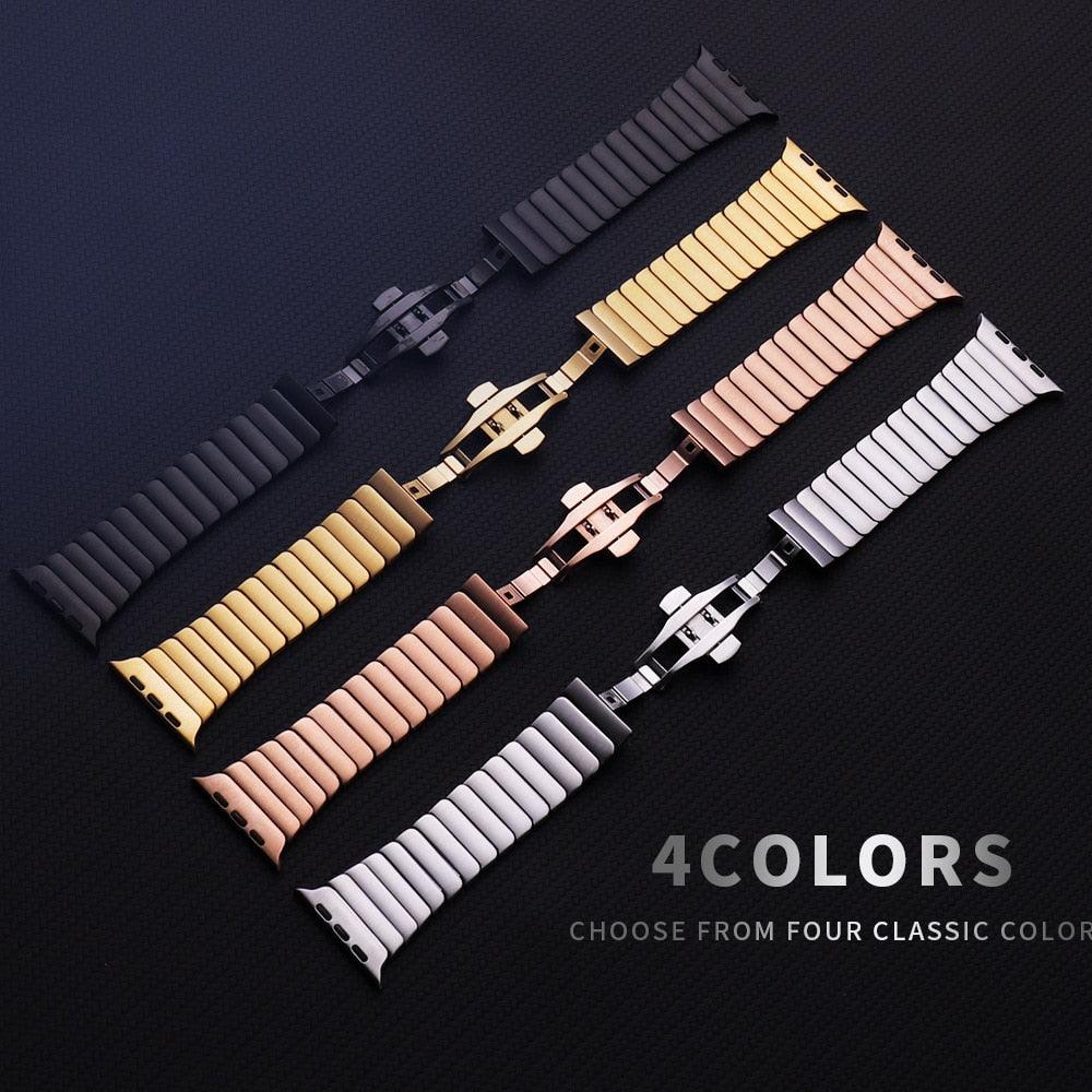 Stainless Steel Apple Watch Strap - arleathercraft