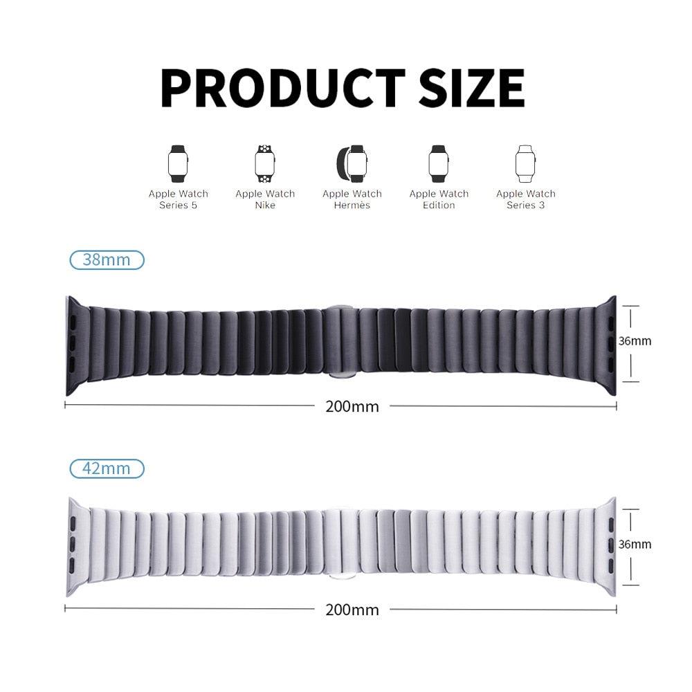Stainless Steel Apple Watch Strap - arleathercraft