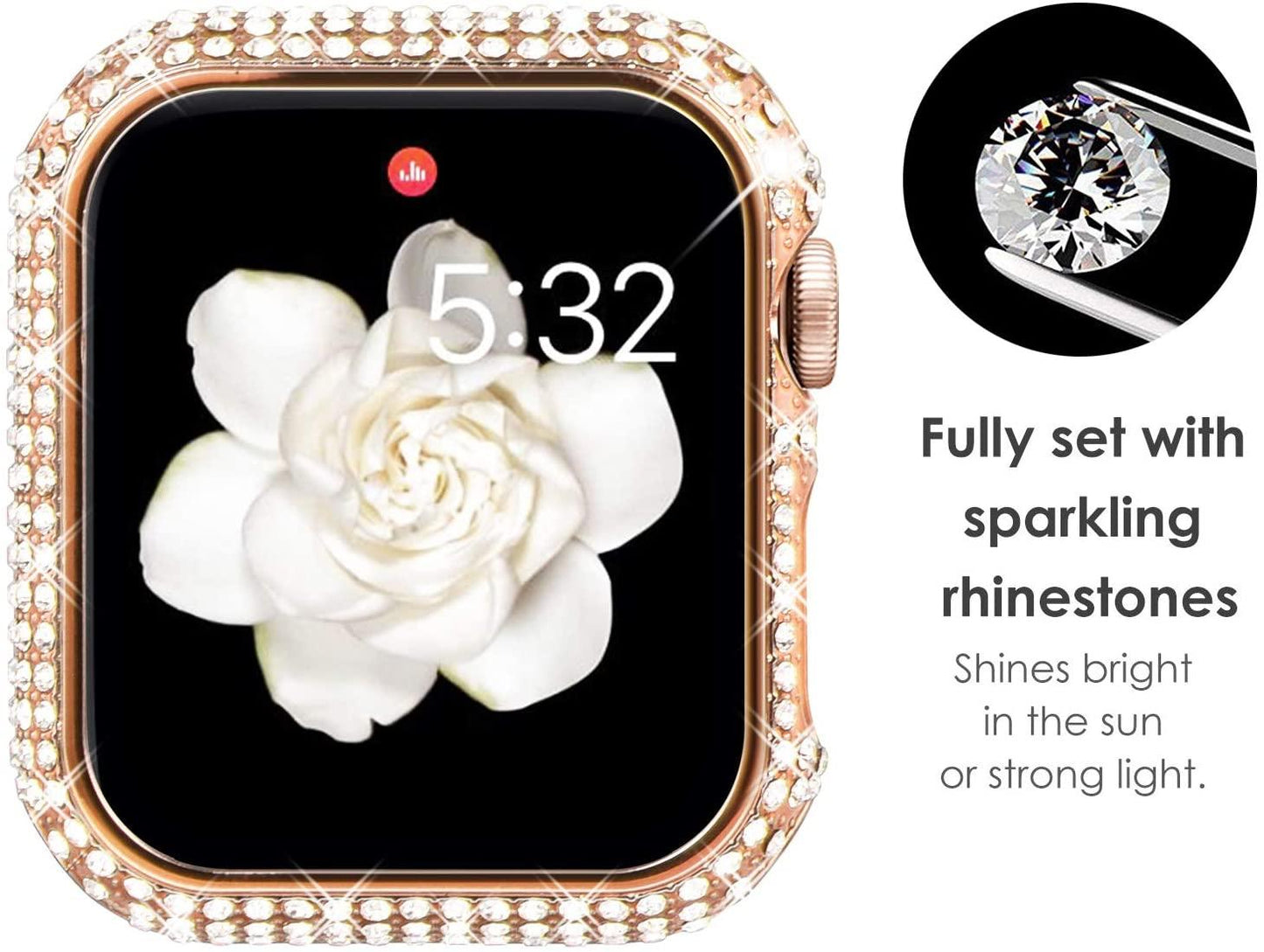 Diamonds Apple Watch Case - arleathercraft