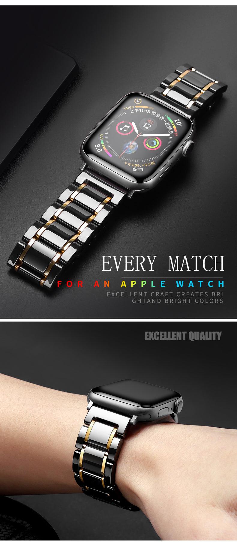 Ceramic Apple Watch Band - arleathercraft