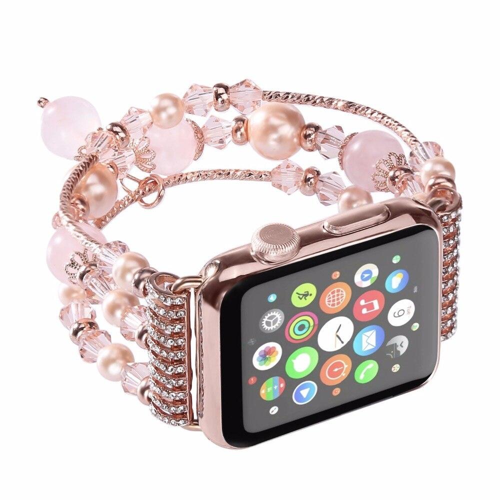 Beaded Apple Watch Band - arleathercraft