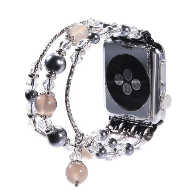 Beaded Apple Watch Band - arleathercraft