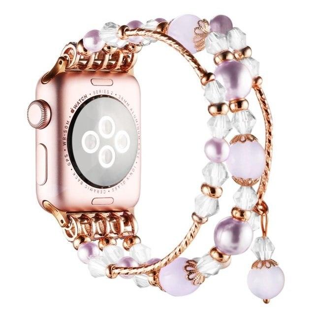 Beaded Apple Watch Band - arleathercraft