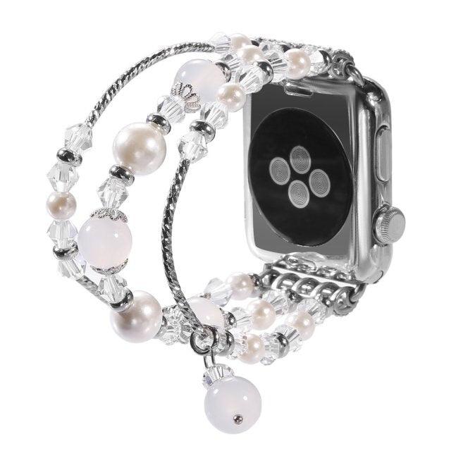 Beaded Apple Watch Band - arleathercraft