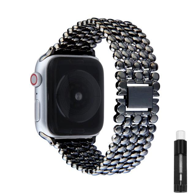 Stainless Steel Apple Watch Strap - arleathercraft