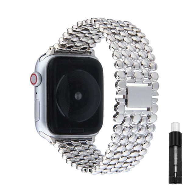 Stainless Steel Apple Watch Strap - arleathercraft