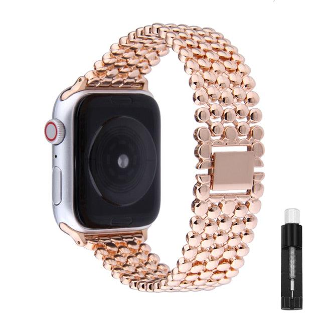 Stainless Steel Apple Watch Strap - arleathercraft