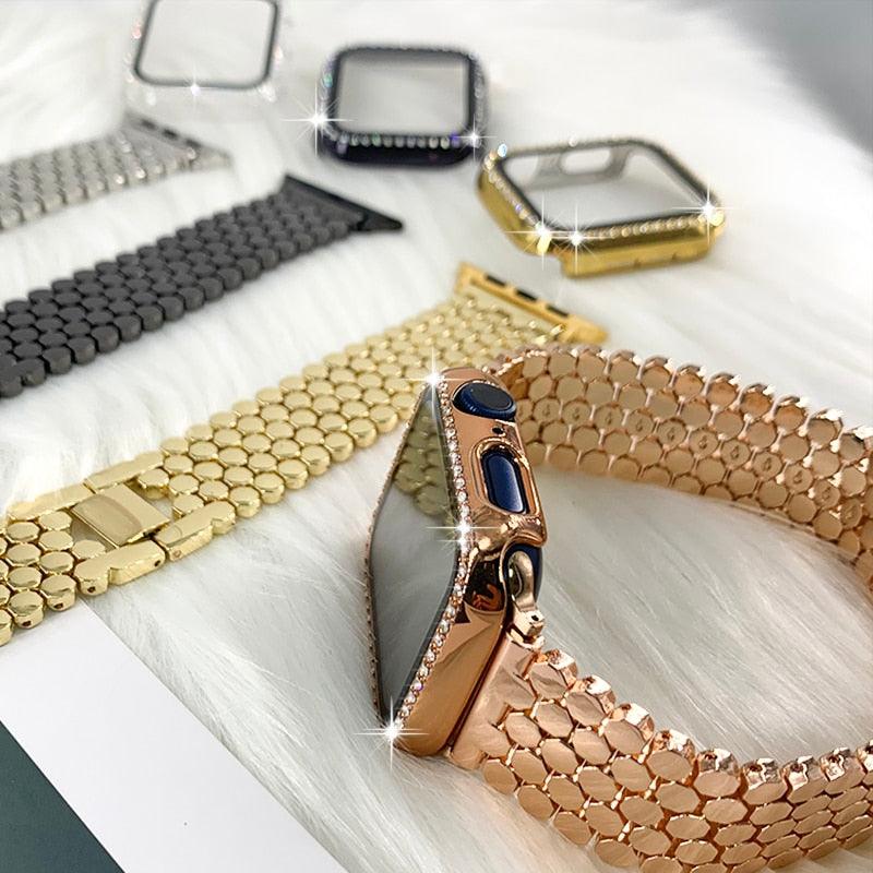 Chain Apple Watch band+Case - arleathercraft