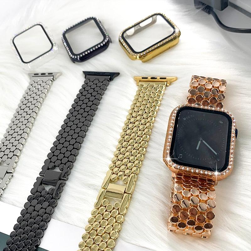 Chain Apple Watch band+Case - arleathercraft