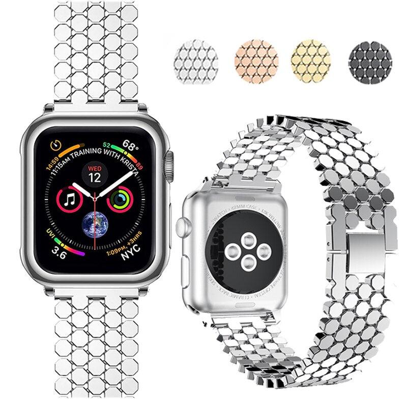 Chain Apple Watch band+Case - arleathercraft