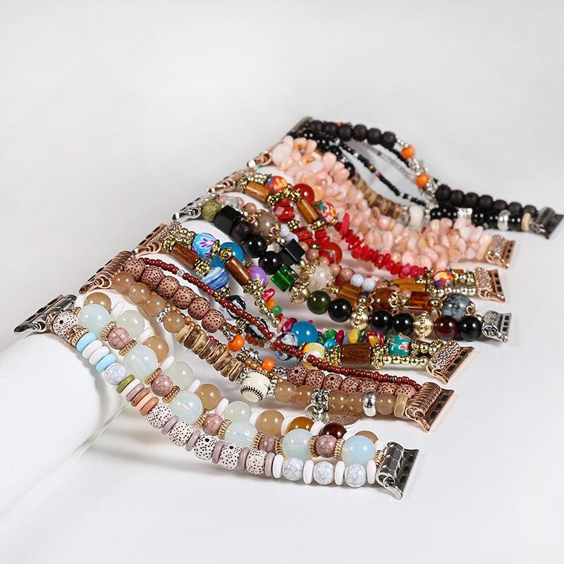 Fashion Beads Apple Watch Band - arleathercraft