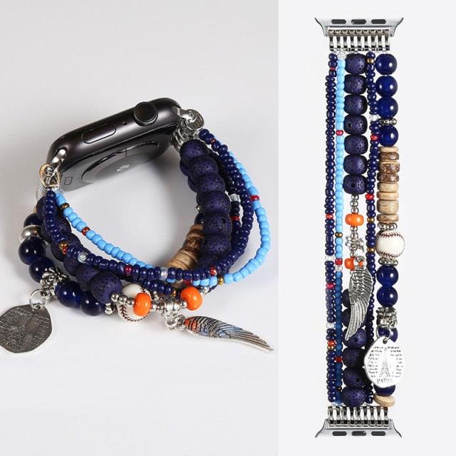 Fashion Beads Apple Watch Band - arleathercraft