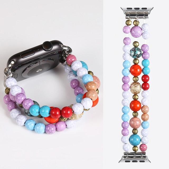 Fashion Beads Apple Watch Band - arleathercraft