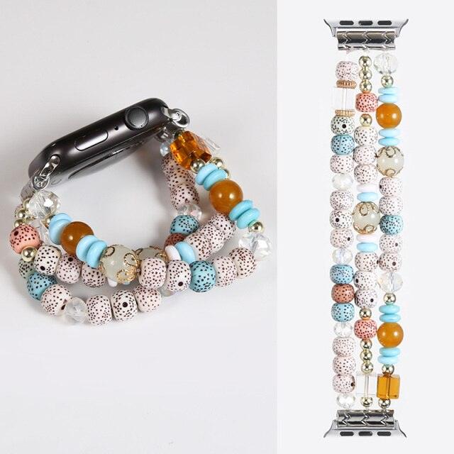 Fashion Beads Apple Watch Band - arleathercraft