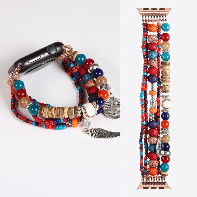Fashion Beads Apple Watch Band - arleathercraft