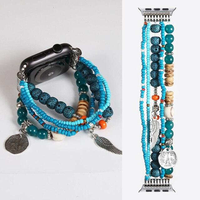 Fashion Beads Apple Watch Band - arleathercraft