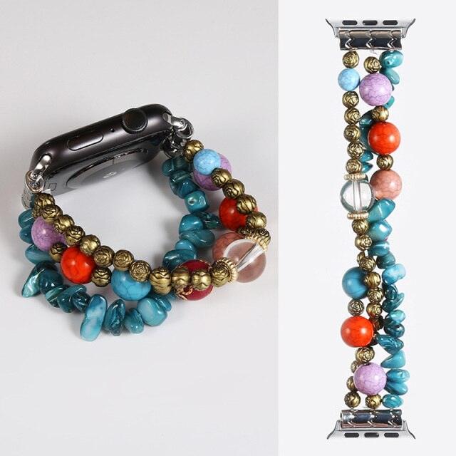 Fashion Beads Apple Watch Band - arleathercraft
