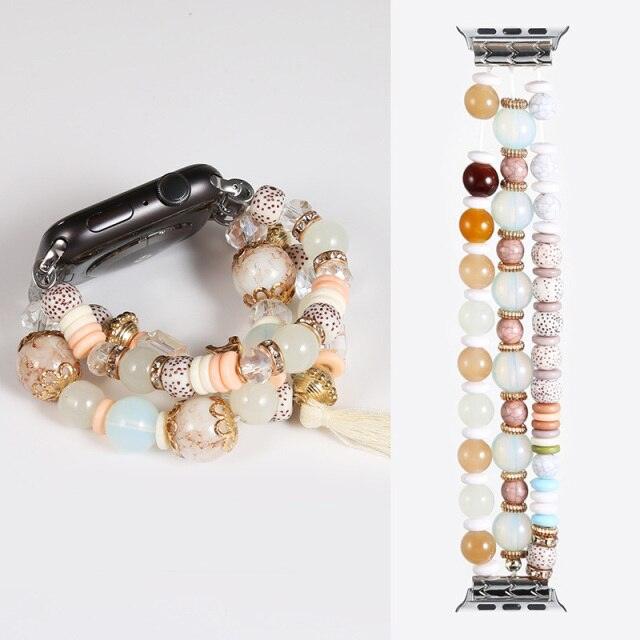 Fashion Beads Apple Watch Band - arleathercraft
