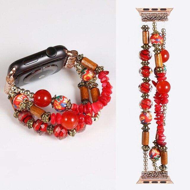 Fashion Beads Apple Watch Band - arleathercraft