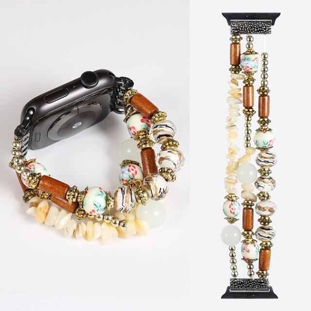 Fashion Beads Apple Watch Band - arleathercraft