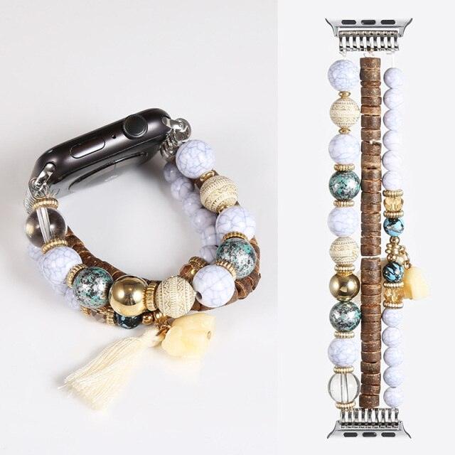Fashion Beads Apple Watch Band - arleathercraft