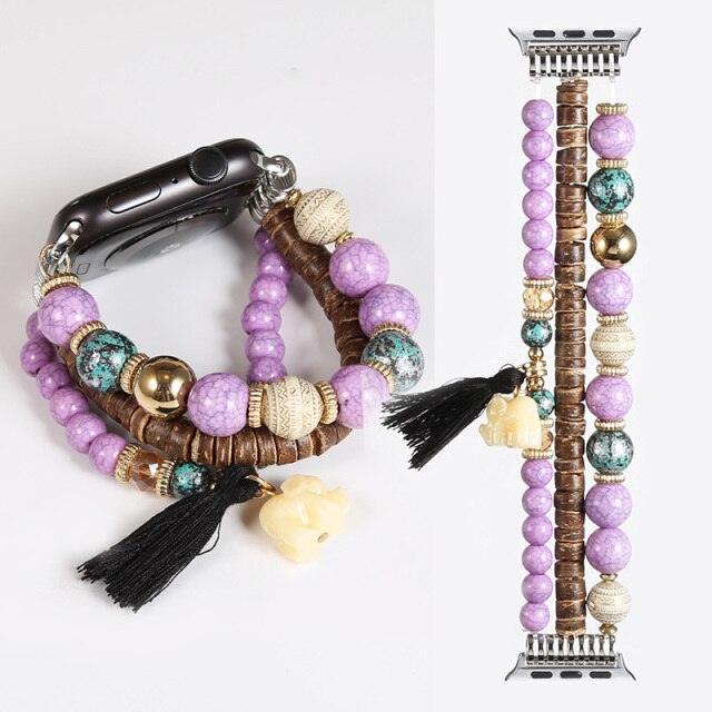 Fashion Beads Apple Watch Band - arleathercraft