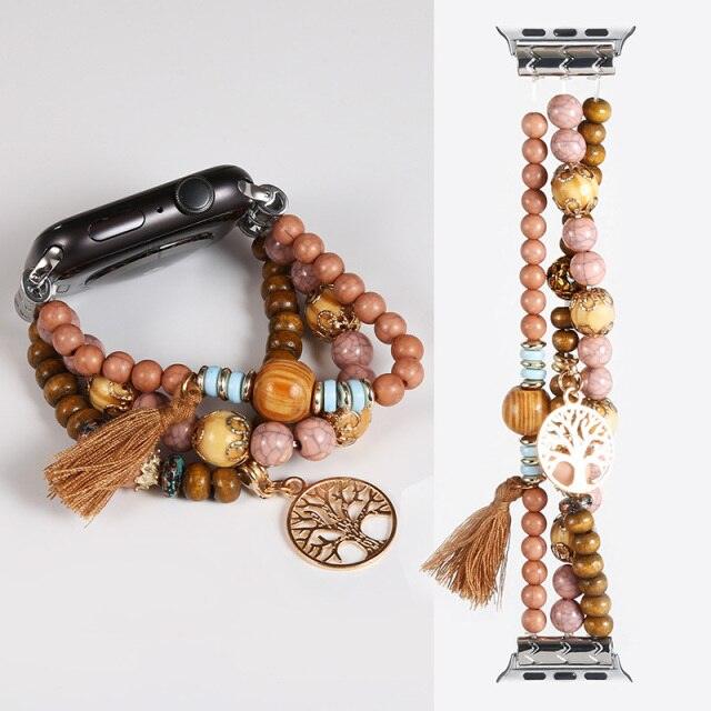 Fashion Beads Apple Watch Band - arleathercraft