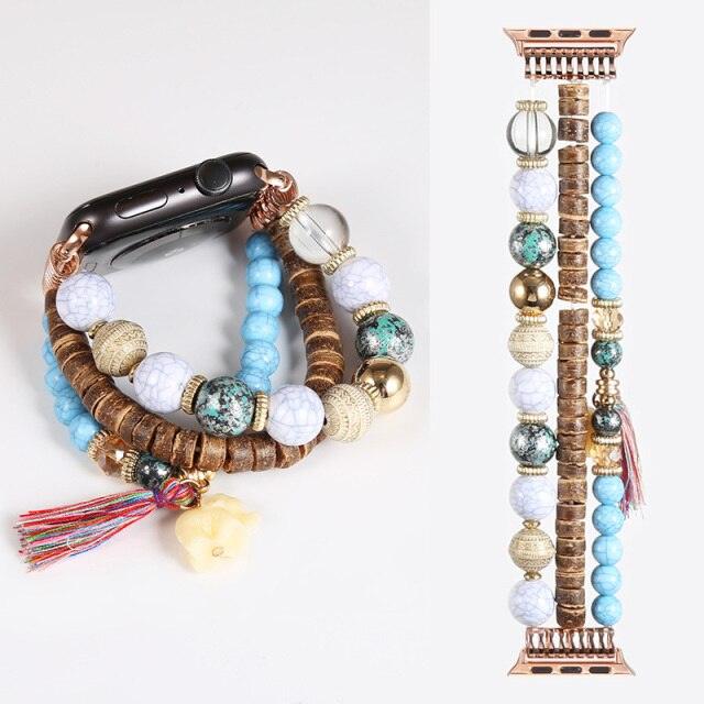 Fashion Beads Apple Watch Band - arleathercraft