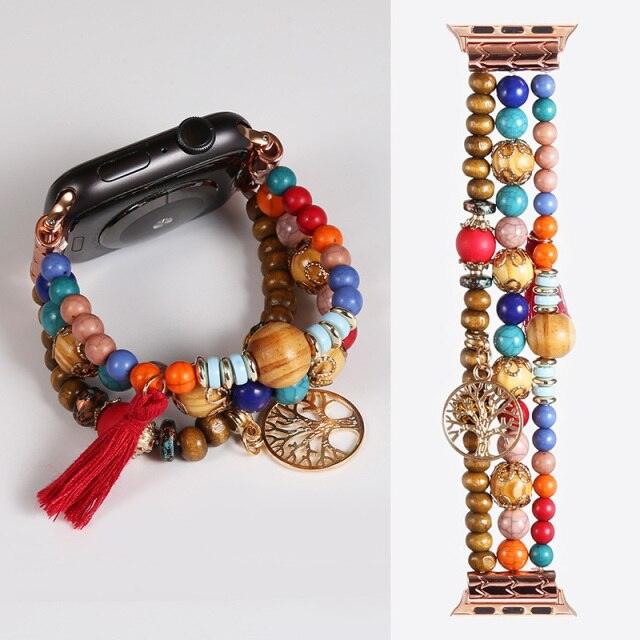 Fashion Beads Apple Watch Band - arleathercraft