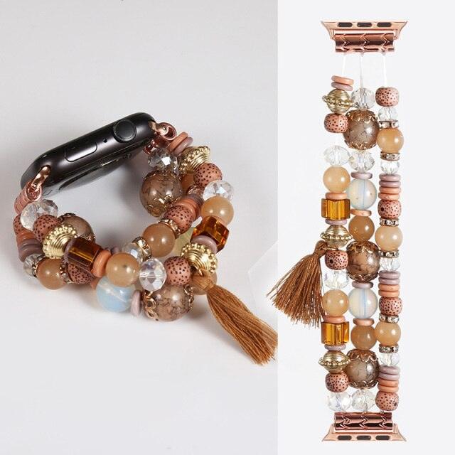 Fashion Beads Apple Watch Band - arleathercraft