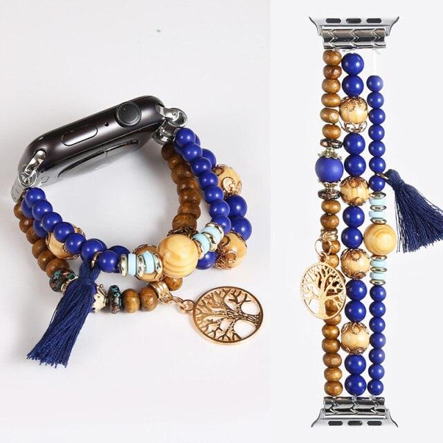 Fashion Beads Apple Watch Band - arleathercraft
