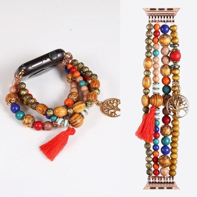 Fashion Beads Apple Watch Band - arleathercraft