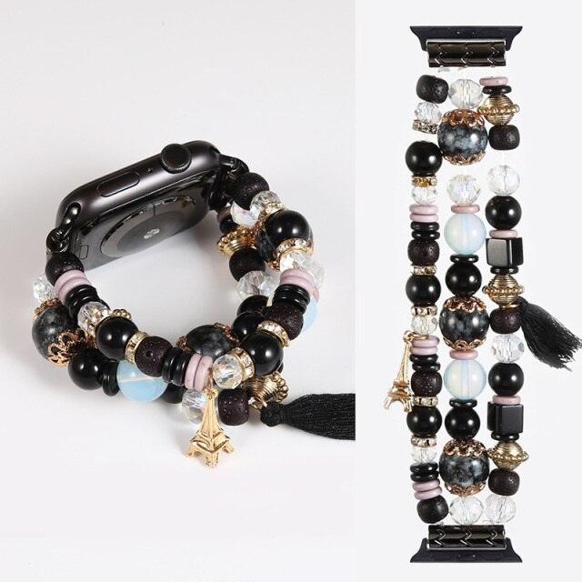 Fashion Beads Apple Watch Band - arleathercraft