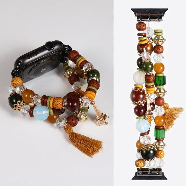 Fashion Beads Apple Watch Band - arleathercraft