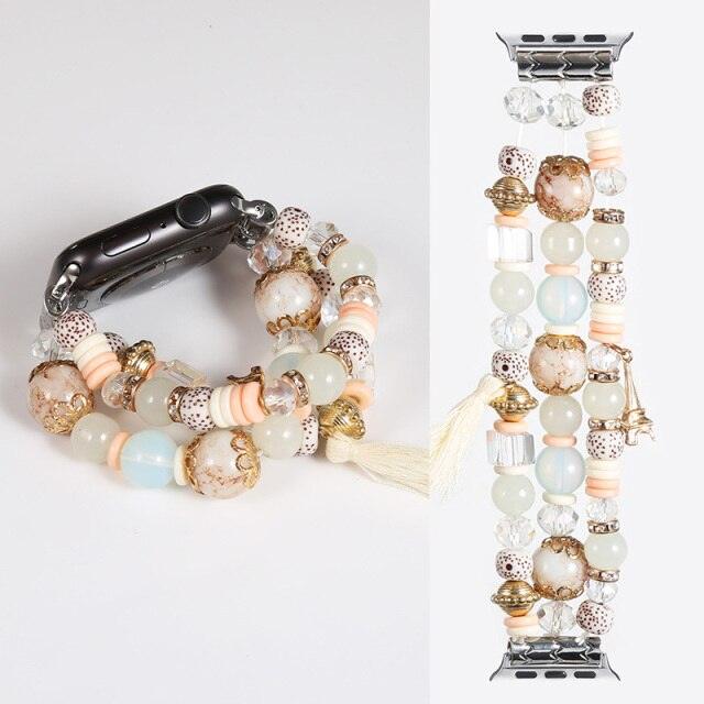 Fashion Beads Apple Watch Band - arleathercraft