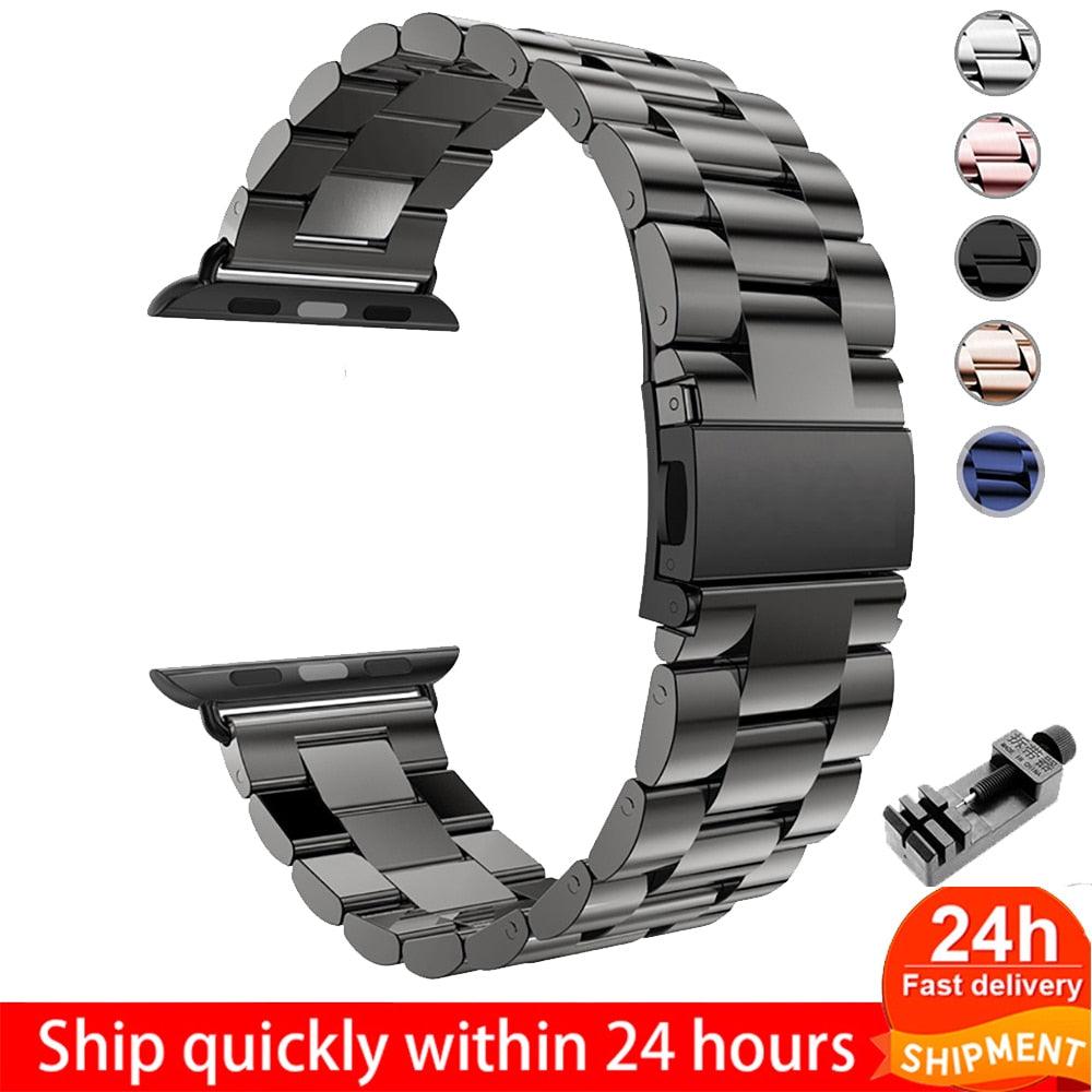Steel Apple Watch Band - arleathercraft