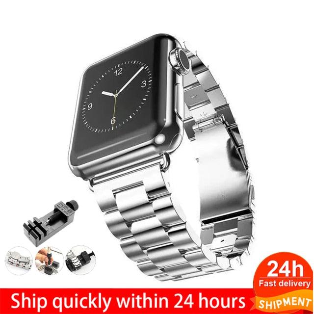 Steel Apple Watch Band - arleathercraft