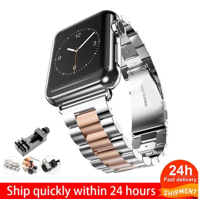 Steel Apple Watch Band - arleathercraft