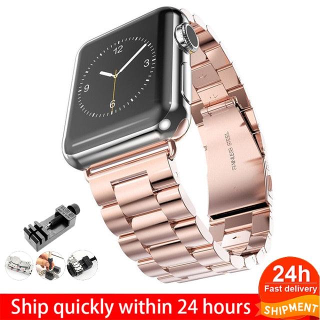 Steel Apple Watch Band - arleathercraft