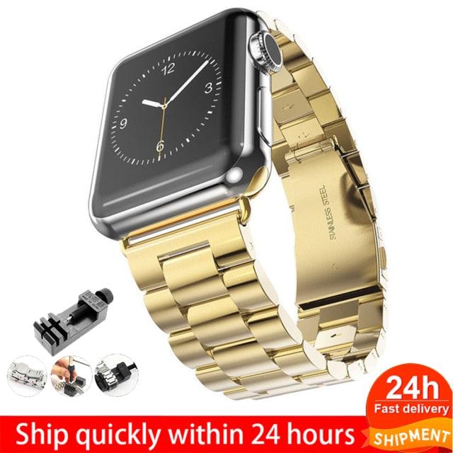 Steel Apple Watch Band - arleathercraft
