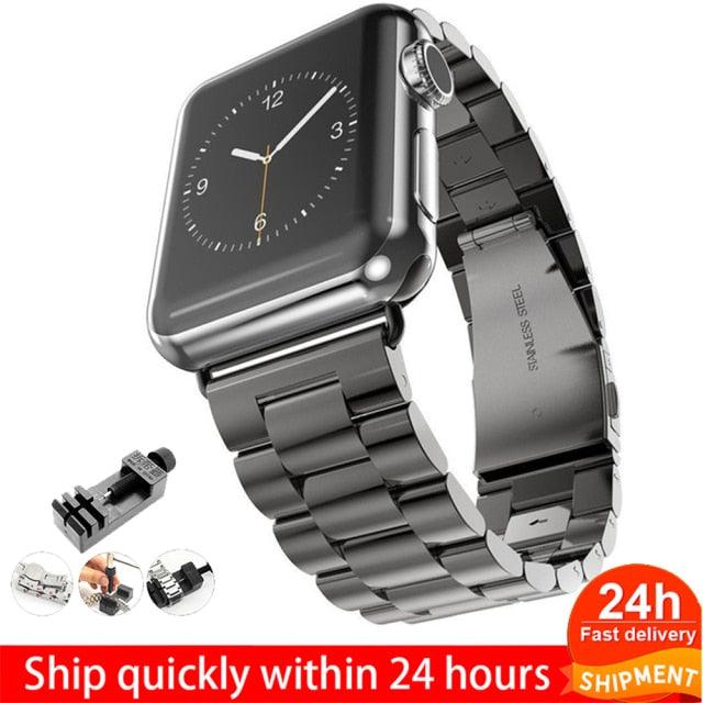 Steel Apple Watch Band - arleathercraft