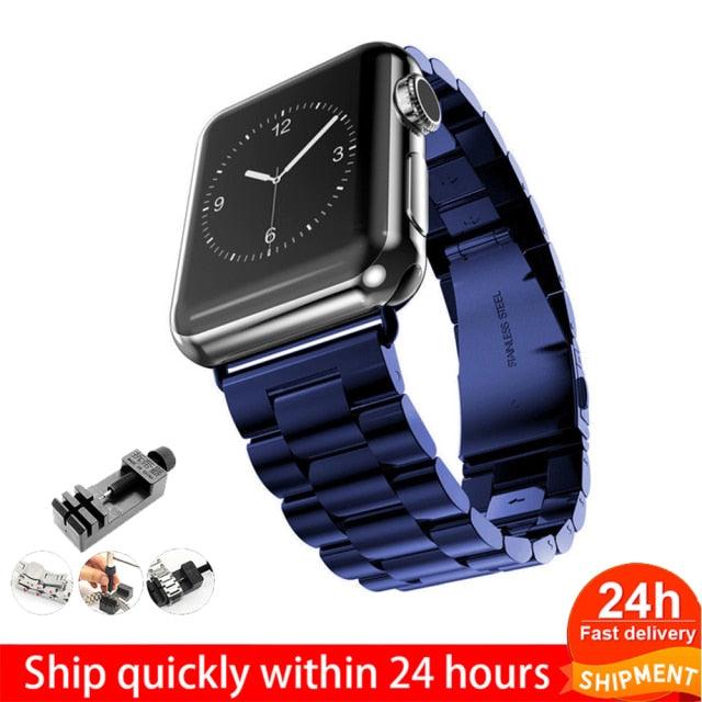 Steel Apple Watch Band - arleathercraft