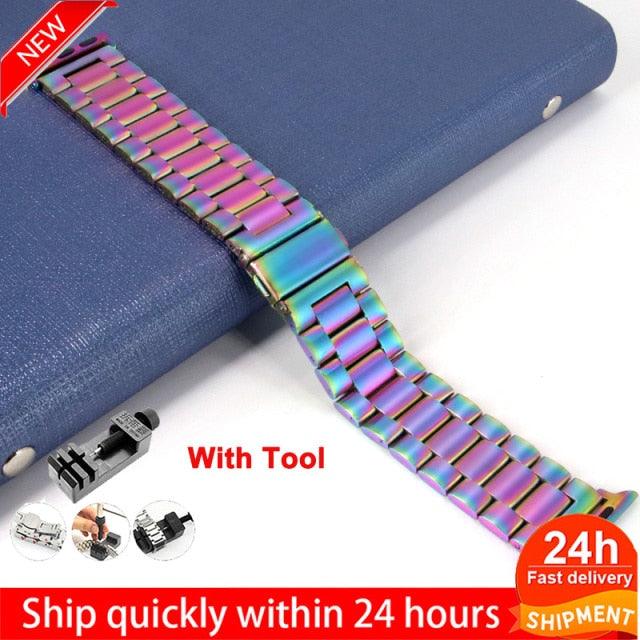 Steel Apple Watch Band - arleathercraft