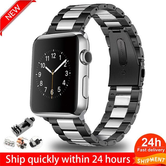 Steel Apple Watch Band - arleathercraft