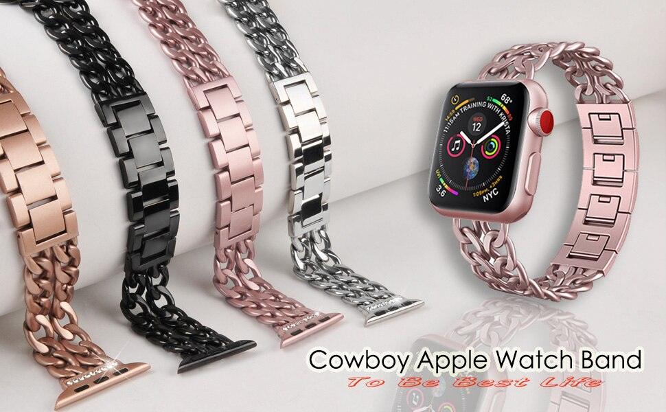 Stainless Steel Strap Apple Watch - arleathercraft