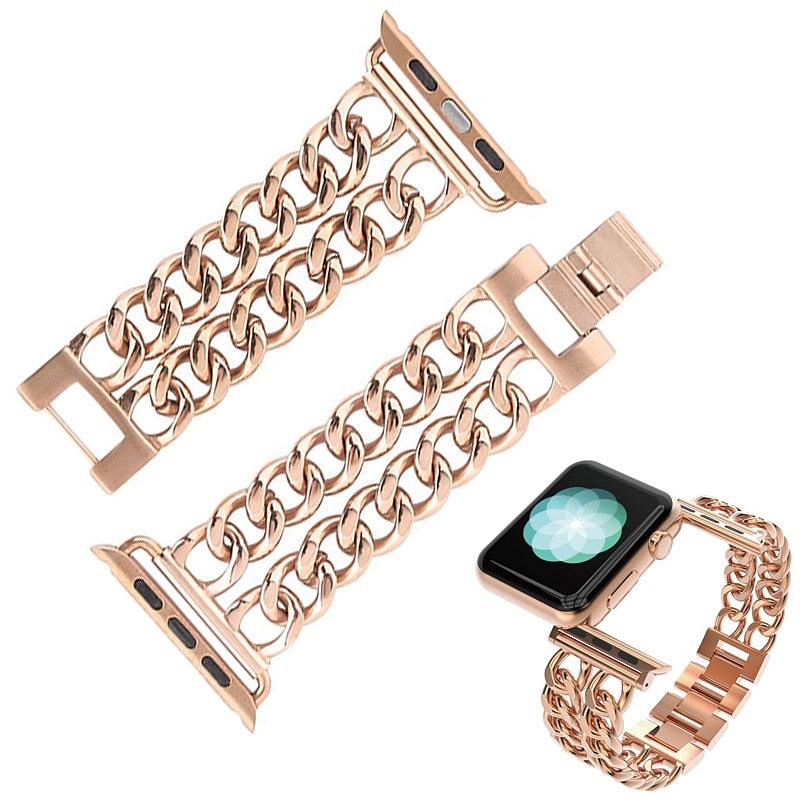 Stainless Steel Strap Apple Watch - arleathercraft