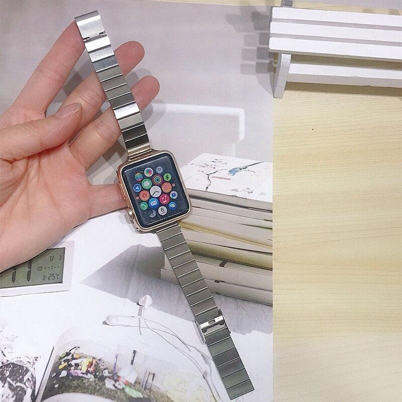 Stainless Steel Apple Watch Strap - arleathercraft