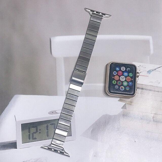Stainless Steel Apple Watch Strap - arleathercraft